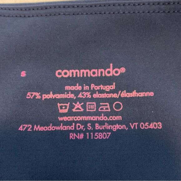 Commando Women’s Navy Fast Track Bike Shorts legging With Pockets Size Small - Picture 5 of 5